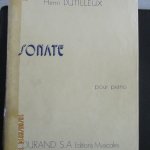 Partitions » DUTILLEUX Henri